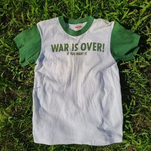 VTG 🔥 John Lennon/Yoko T Shirt War is Over SZ Sm